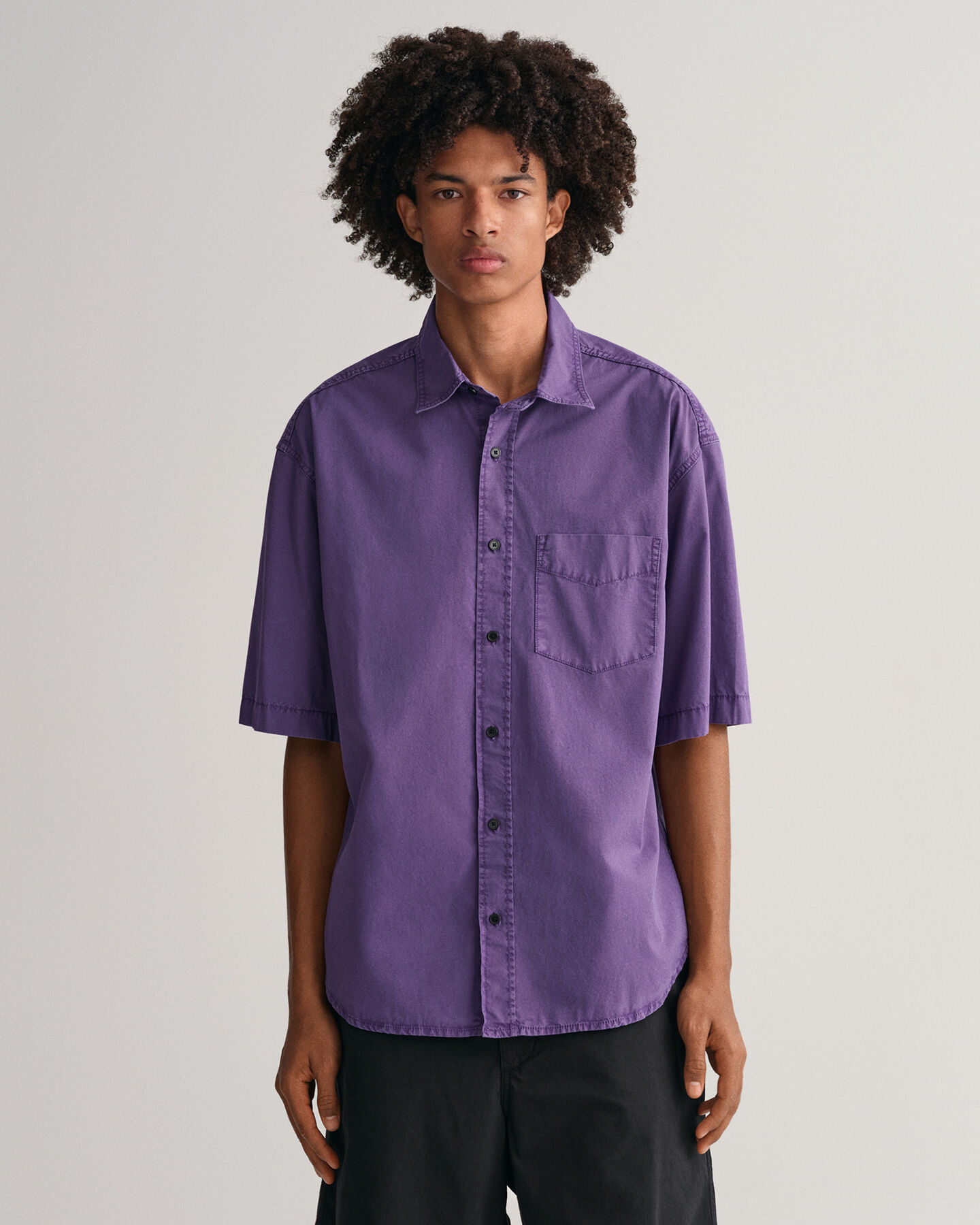 Oversized Fit Sunfaded Kurzarmhemd