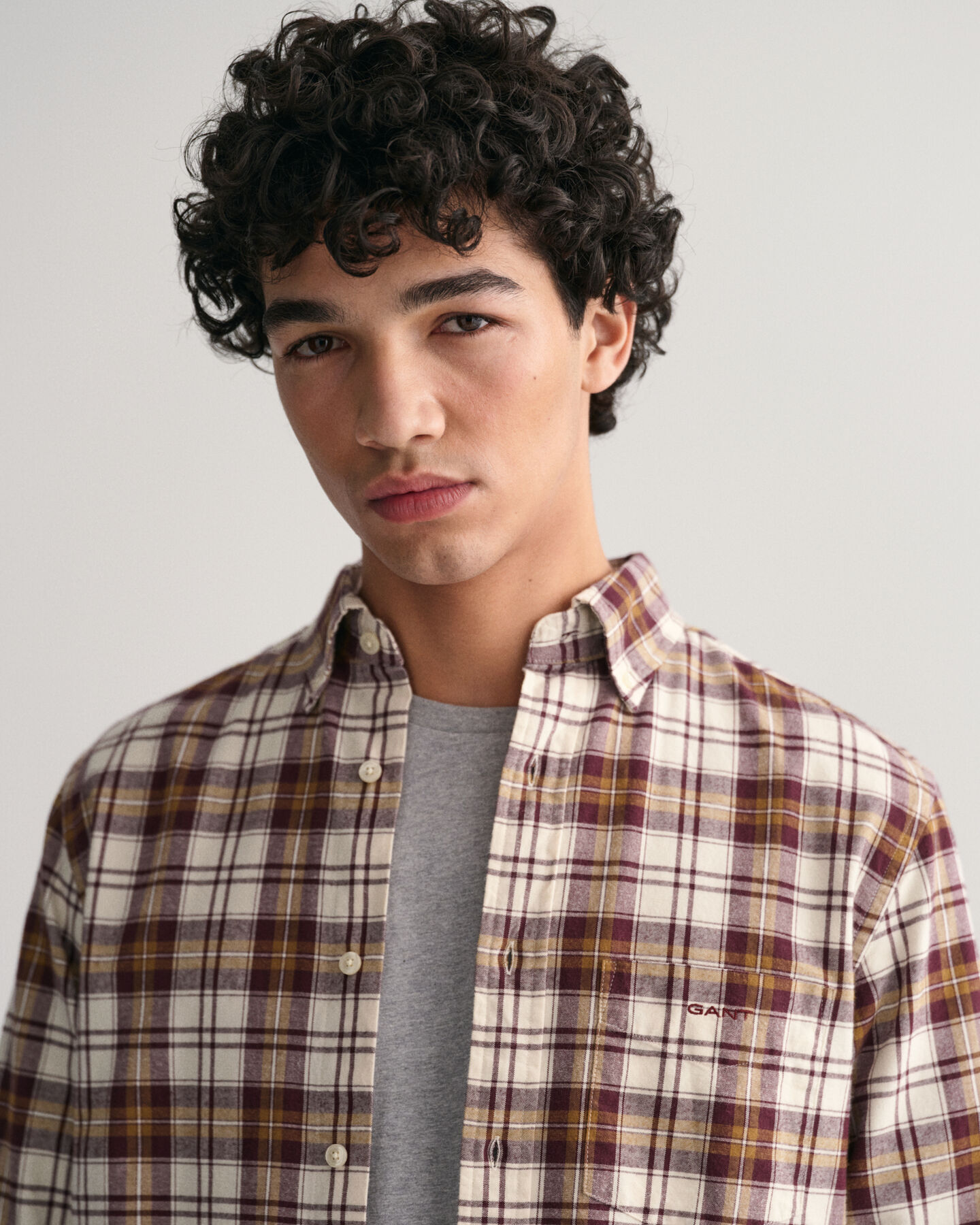 Gebürstetes Regular Fit Oxford-Hemd mit Karomuster