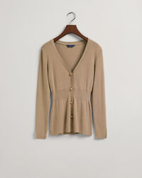 Gerippte Strickjacke