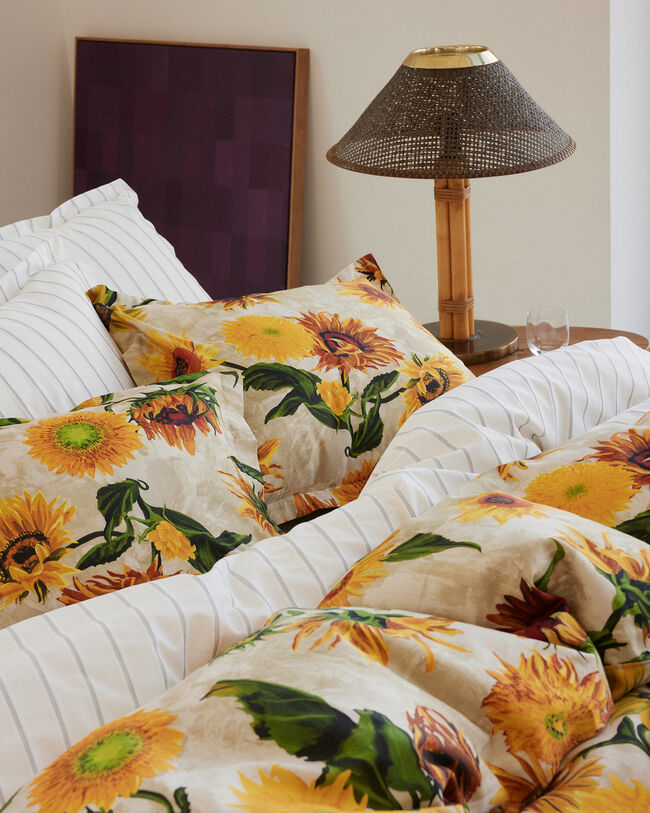 Kissenbezug mit Sonnenblumen-Print