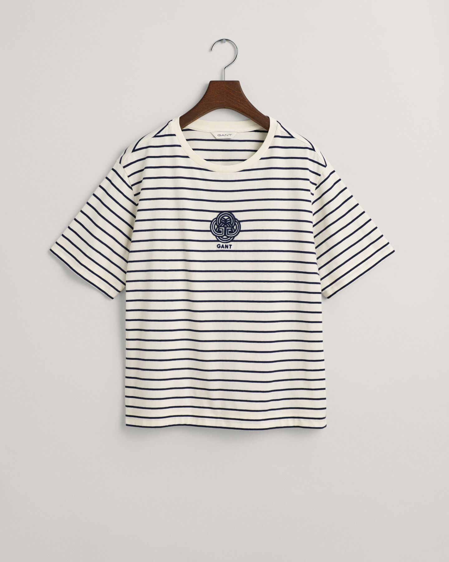 Monogram T-Shirt mit Streifen