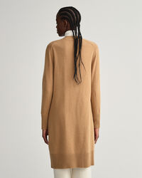 Lange Wollstrickjacke