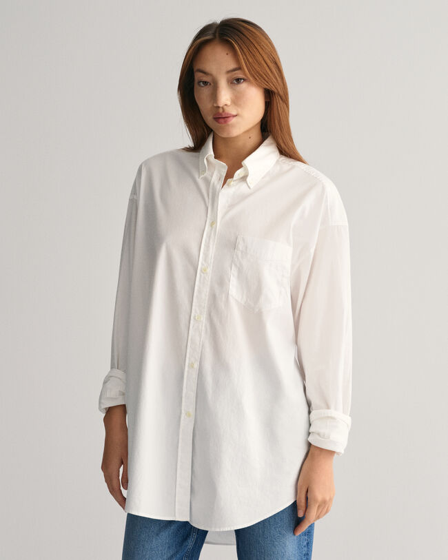 Oversized Fit Luxury Oxford-Bluse