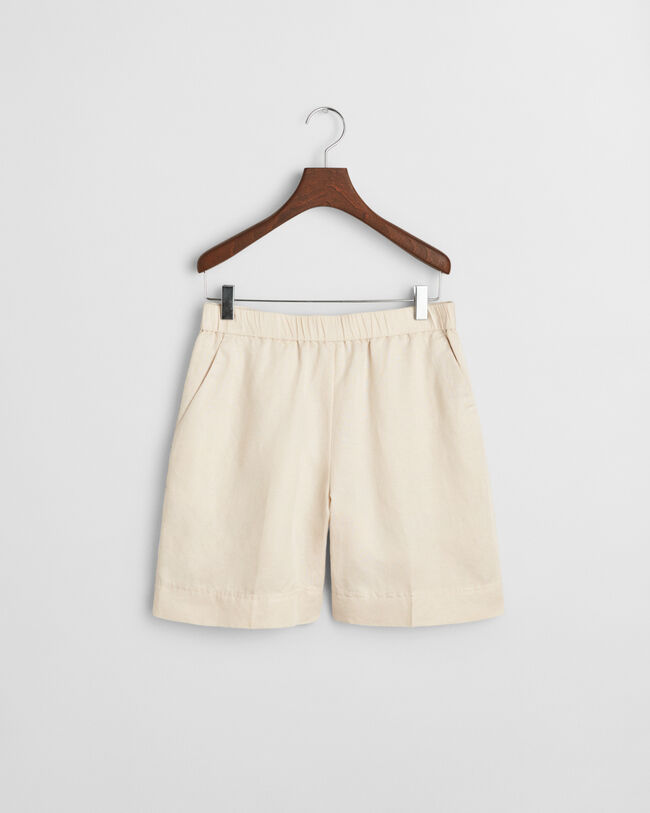 Relaxed Fit Leinenmix Pull-On Shorts