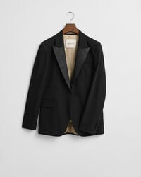 Regular Fit Tuxedo Blazer aus Wollmischung