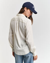 Regular Fit Satinbluse mit Streifen