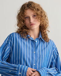 Oversized Hemdblusenkleid mit Streifen