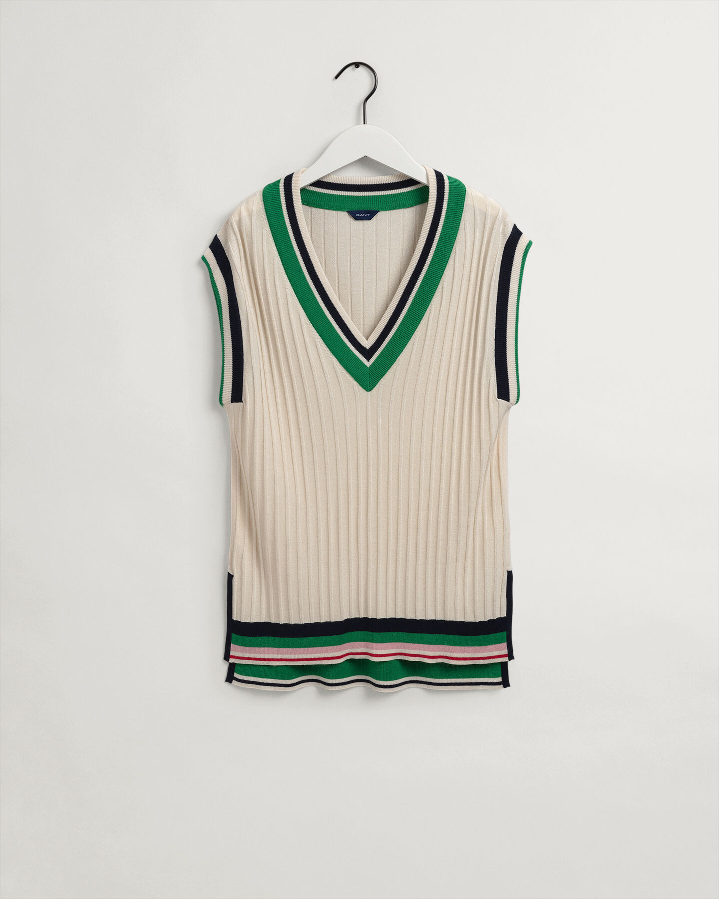 Gestreifte Rippstrickweste