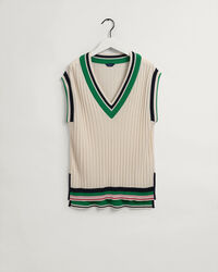 Gestreifte Rippstrickweste