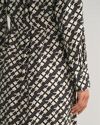 G Patterned Hendblusenkleid