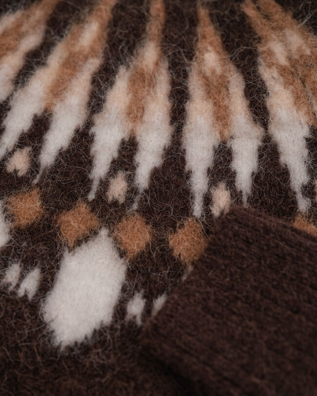 Fair Isle Rundhalspullover aus Alpakamischung