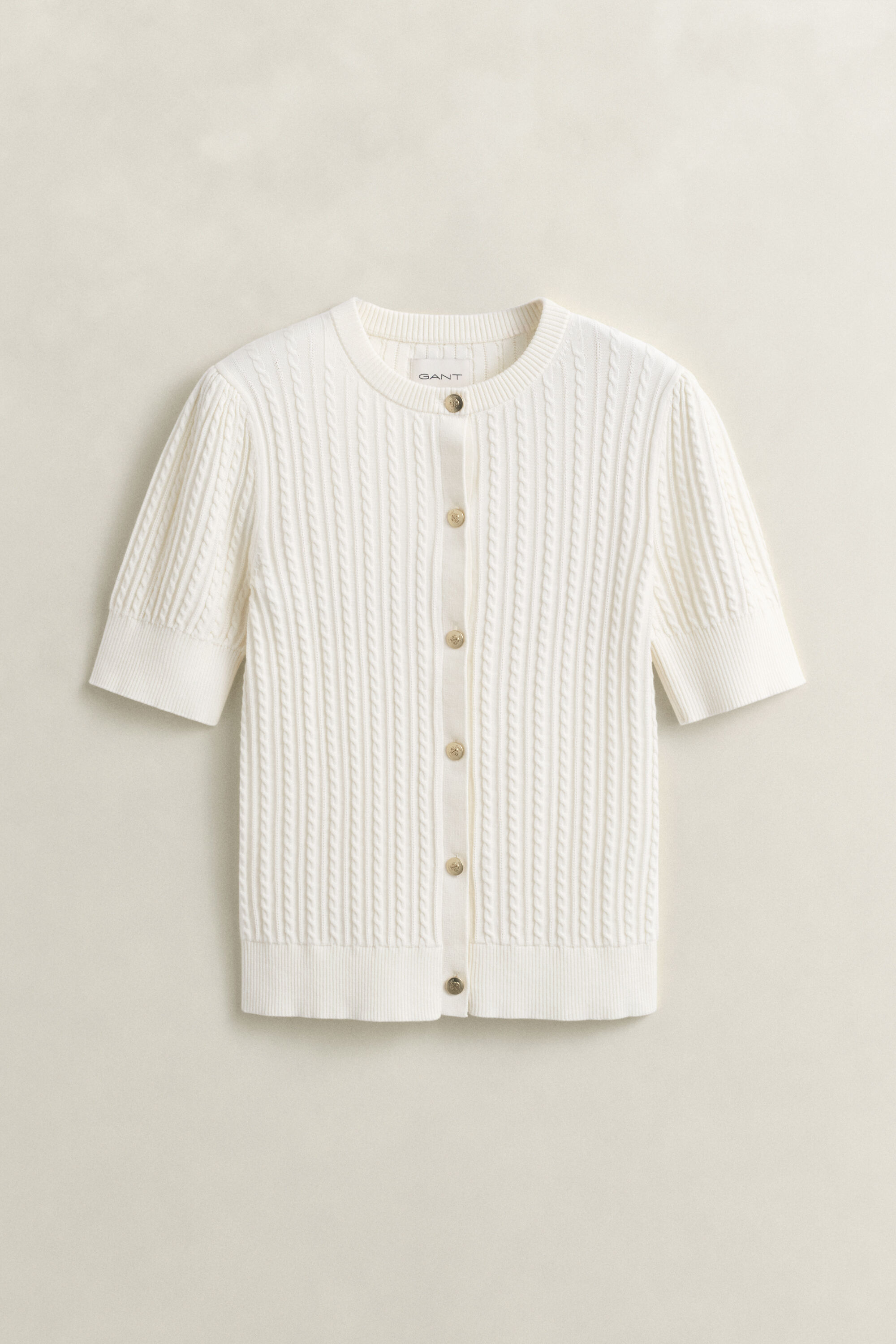 Zopfstrick Strickjacke aus Baumwolle
