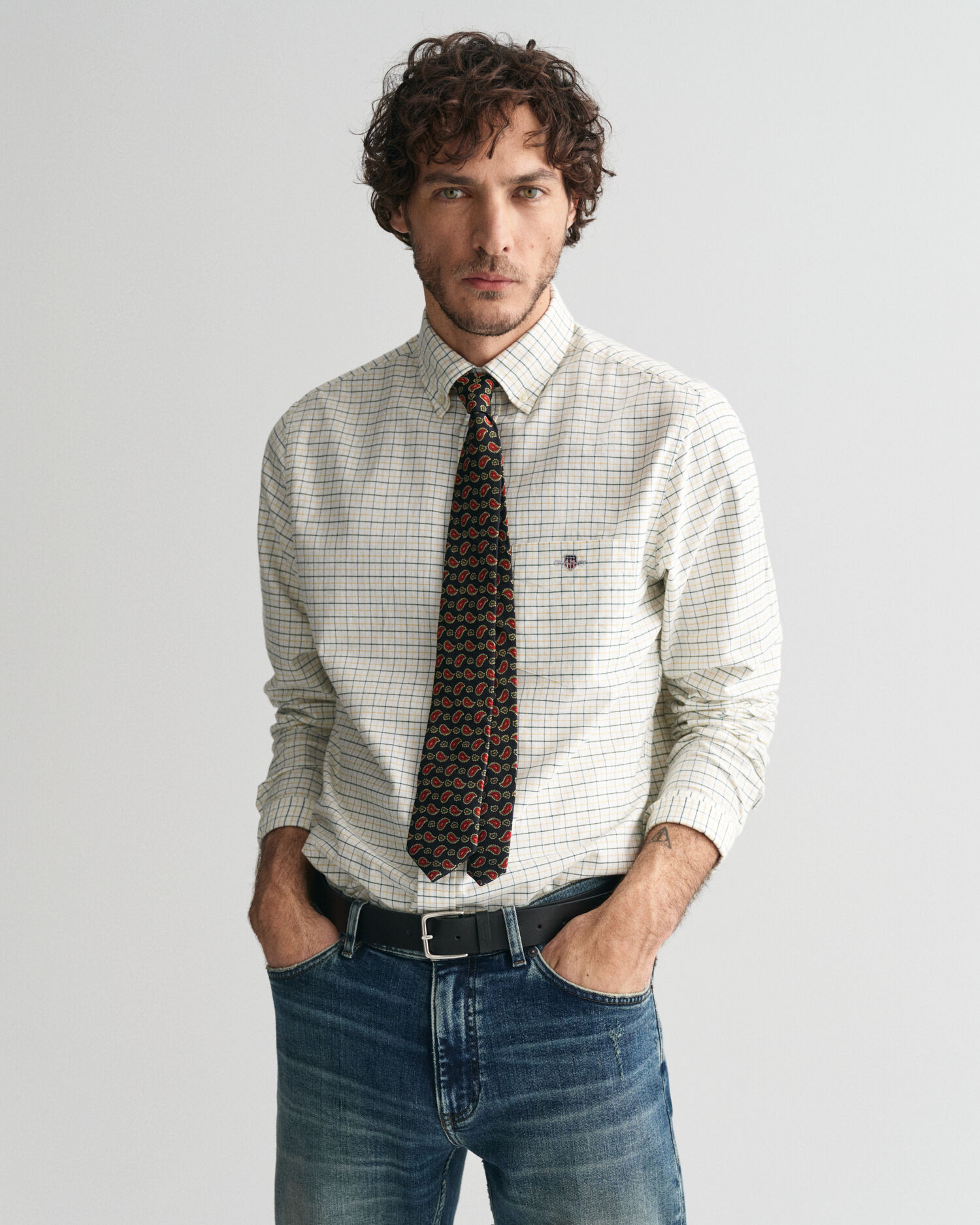 Regular Fit Tattersall Classic Oxford-Hemd