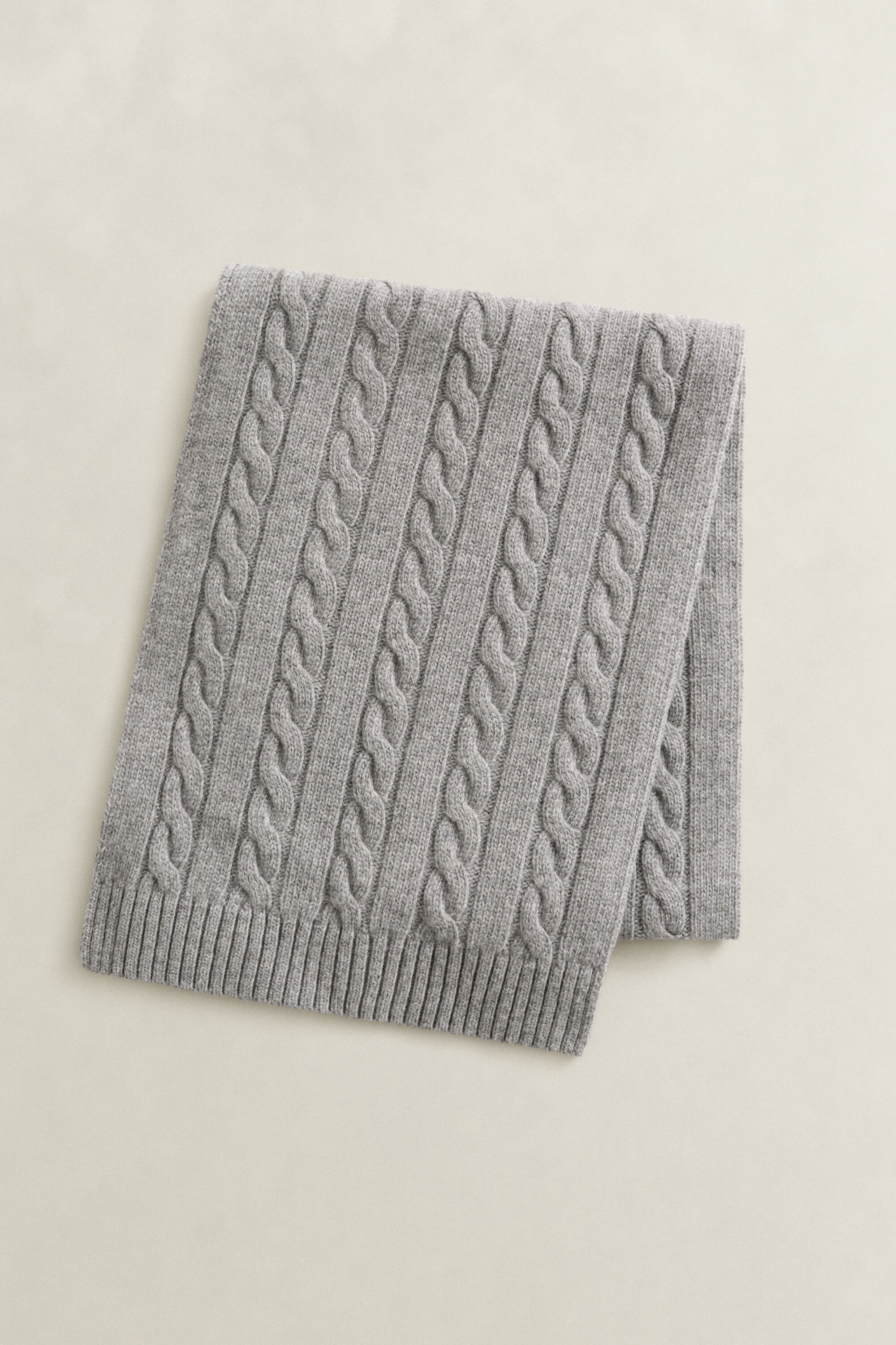Zopfstrick-Schal aus Lambswool