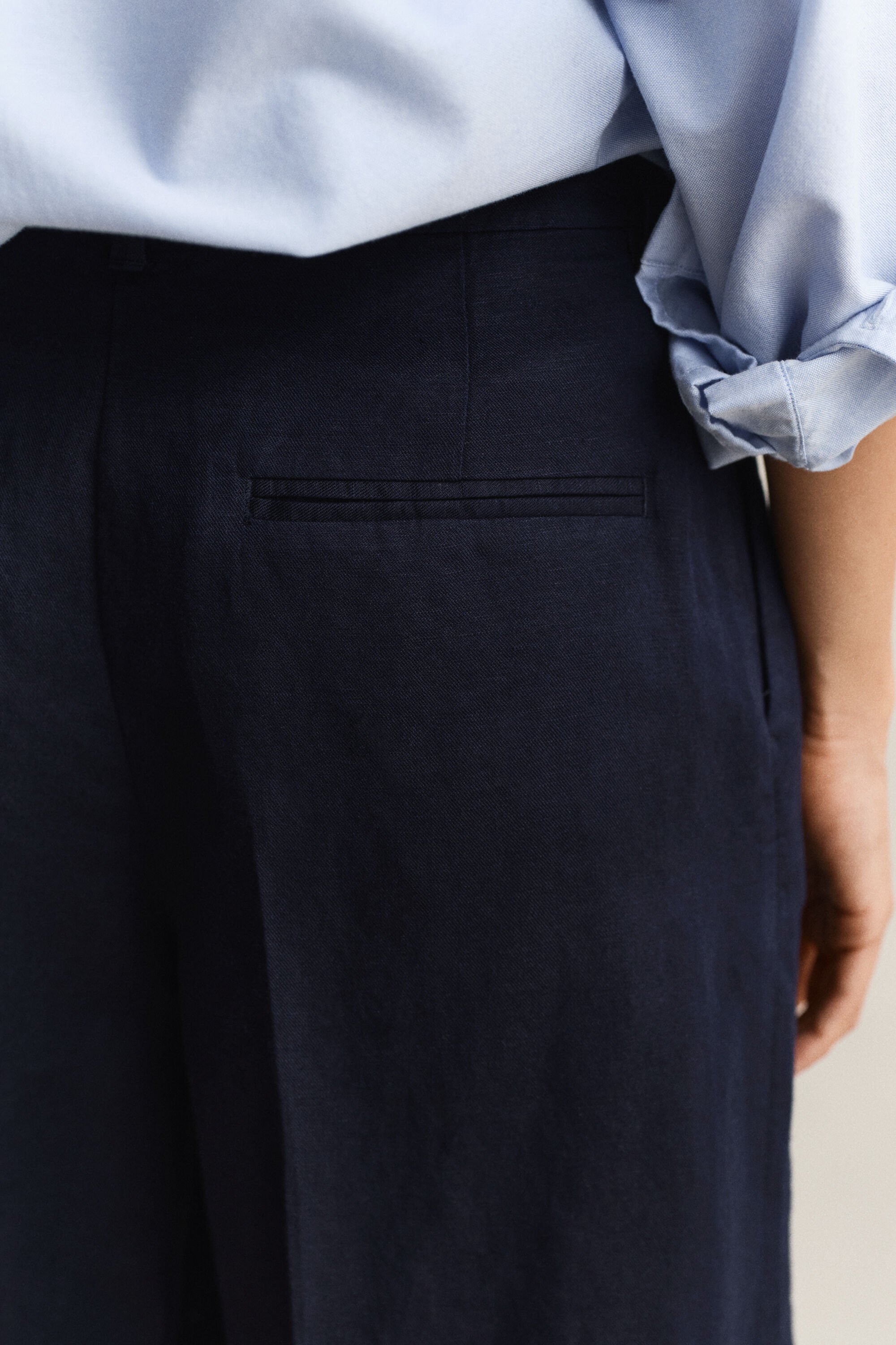 Formelle Shorts aus Leinenmix