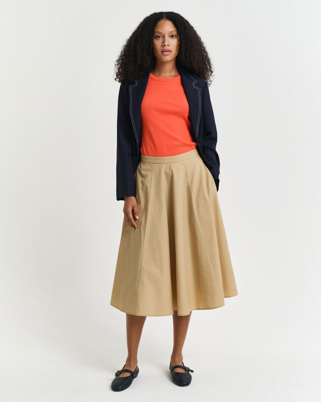 Geripptes Tanktop mit hohem Kragen