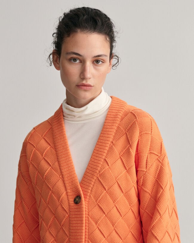 Strickjacke mit Webstruktur