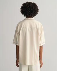 Oversized Kurzarmhemd mit Stickerei