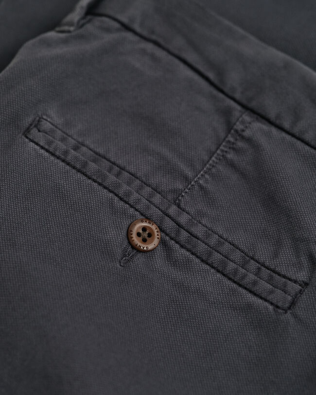 Slim Fit Dobby Chinohose mit Struktur