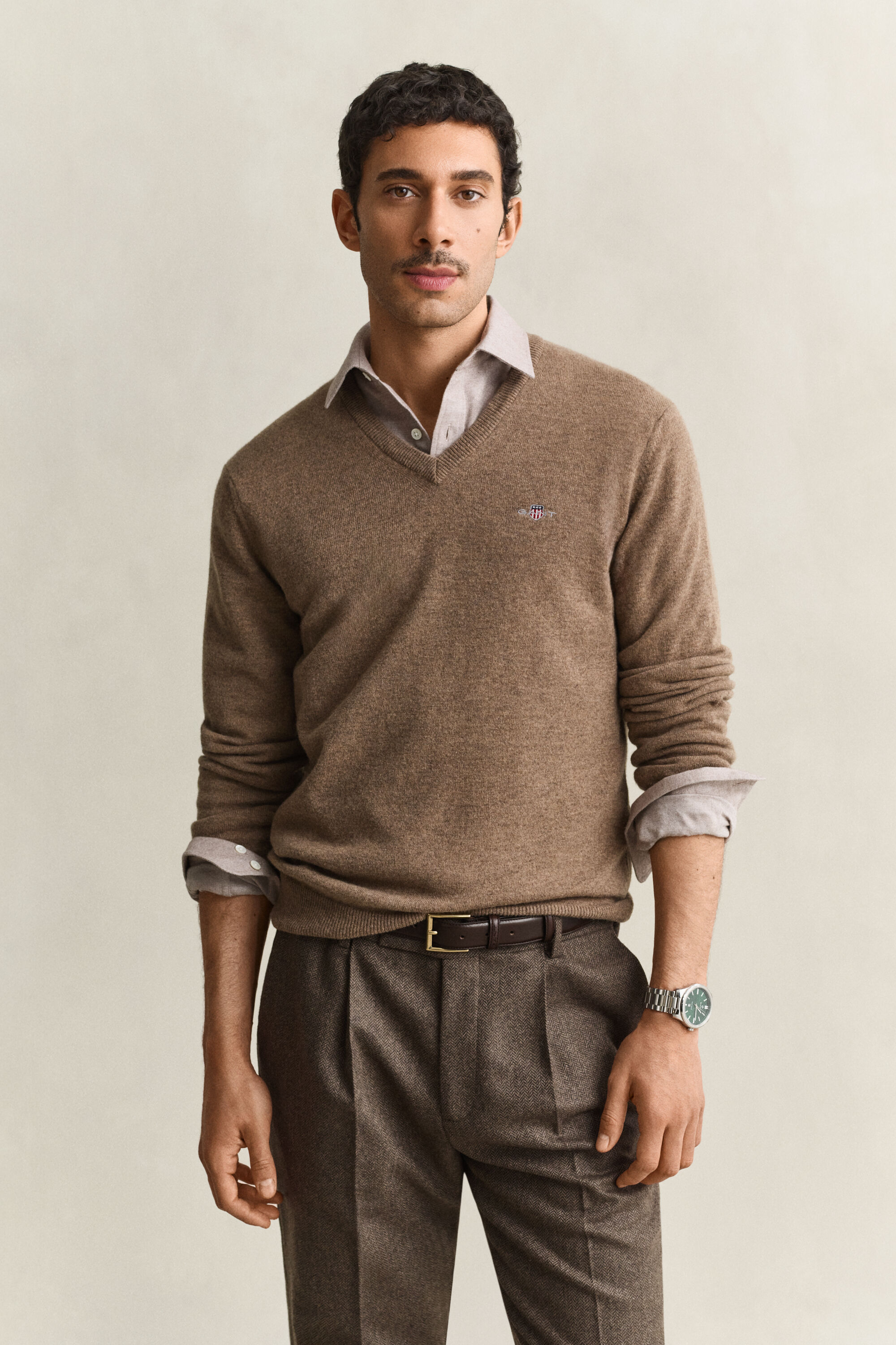 V-Neck Pullover aus Lambswool