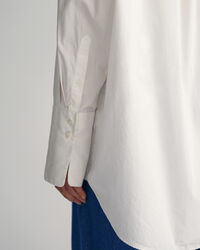 Oversized Fit Popeline Bluse mit breiten Manschetten