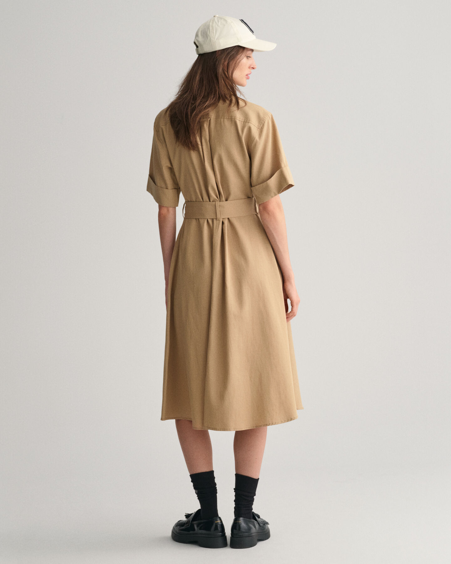 Utility Kurzarm-Hemdblusenkleid