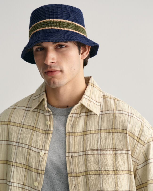 Strukturiertes Oversized Karohemd