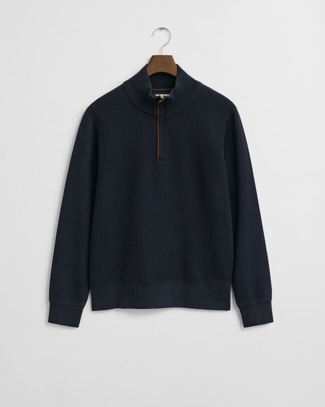 Sacker Rib Sweatshirt mit Reißverschlusskragen