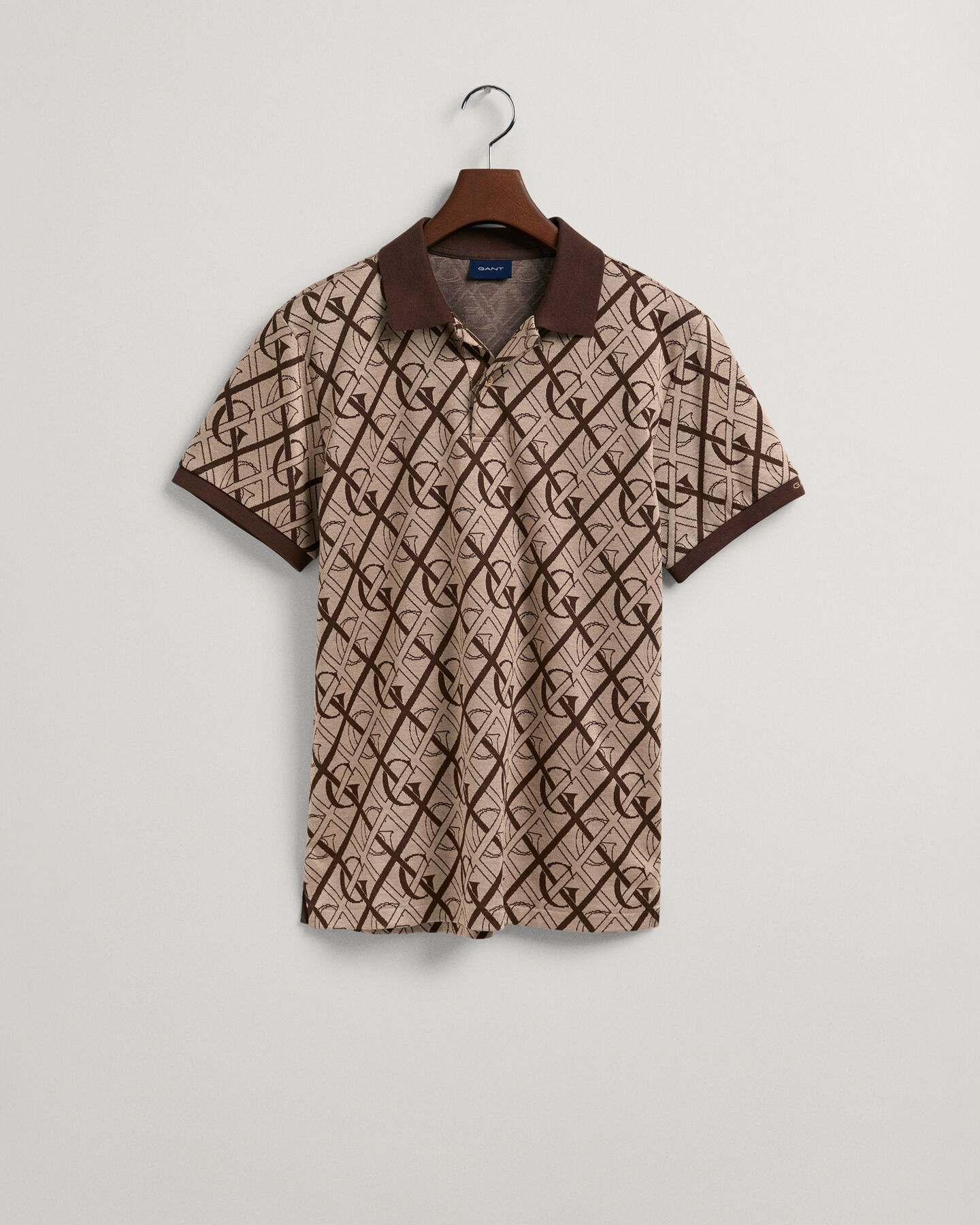 Monogram Jacquard Piqu&eacute; Poloshirt