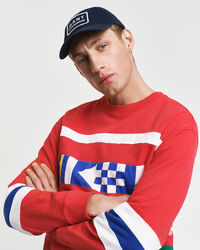 Rundhals-Sweatshirt mit Einsatz