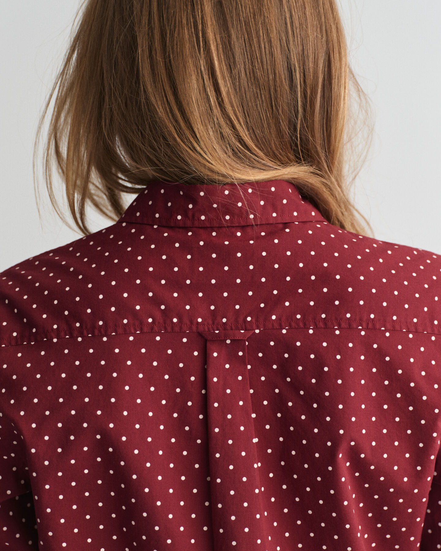 Regular Fit Bluse aus Baumwoll-Voile mit Punktemuster