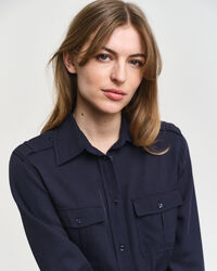 Hemdblusenkleid mit Tasche