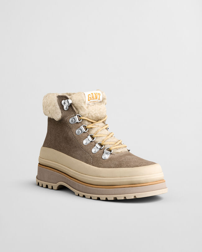 Wintly Schn&uuml;rstiefel aus Veloursleder