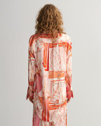 Relaxed Fit Sailing Print Seidenbluse