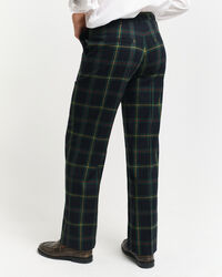 Karierte Anzughose mit geradem Bein