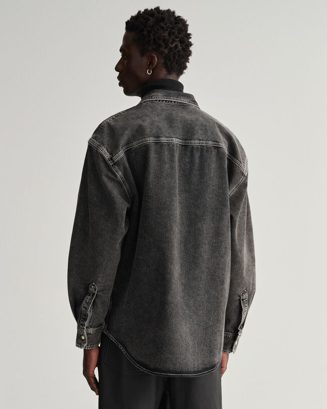 Oversized Jeanshemd mit Waschung
