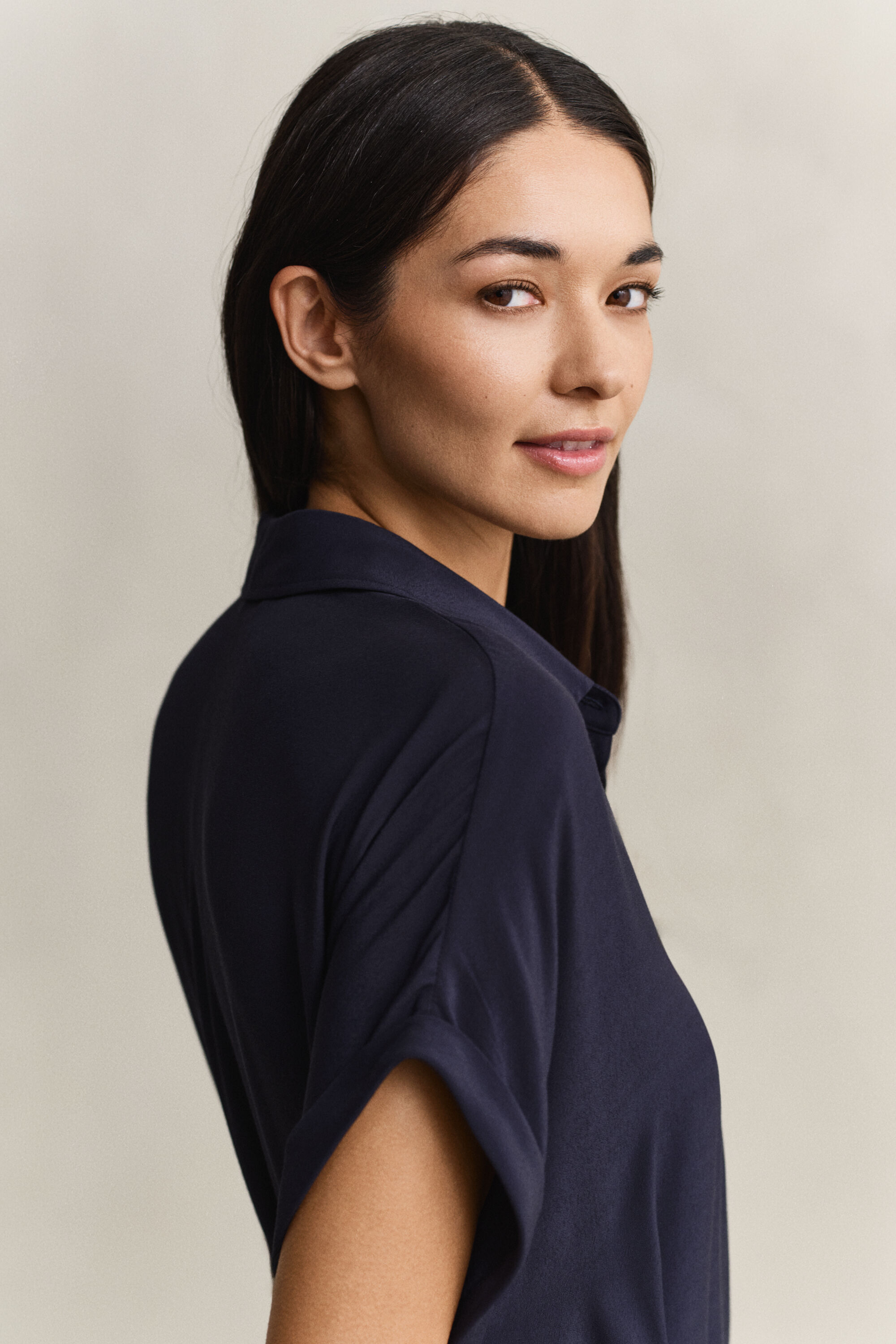 Hemdblusenkleid mit Flügelärmeln