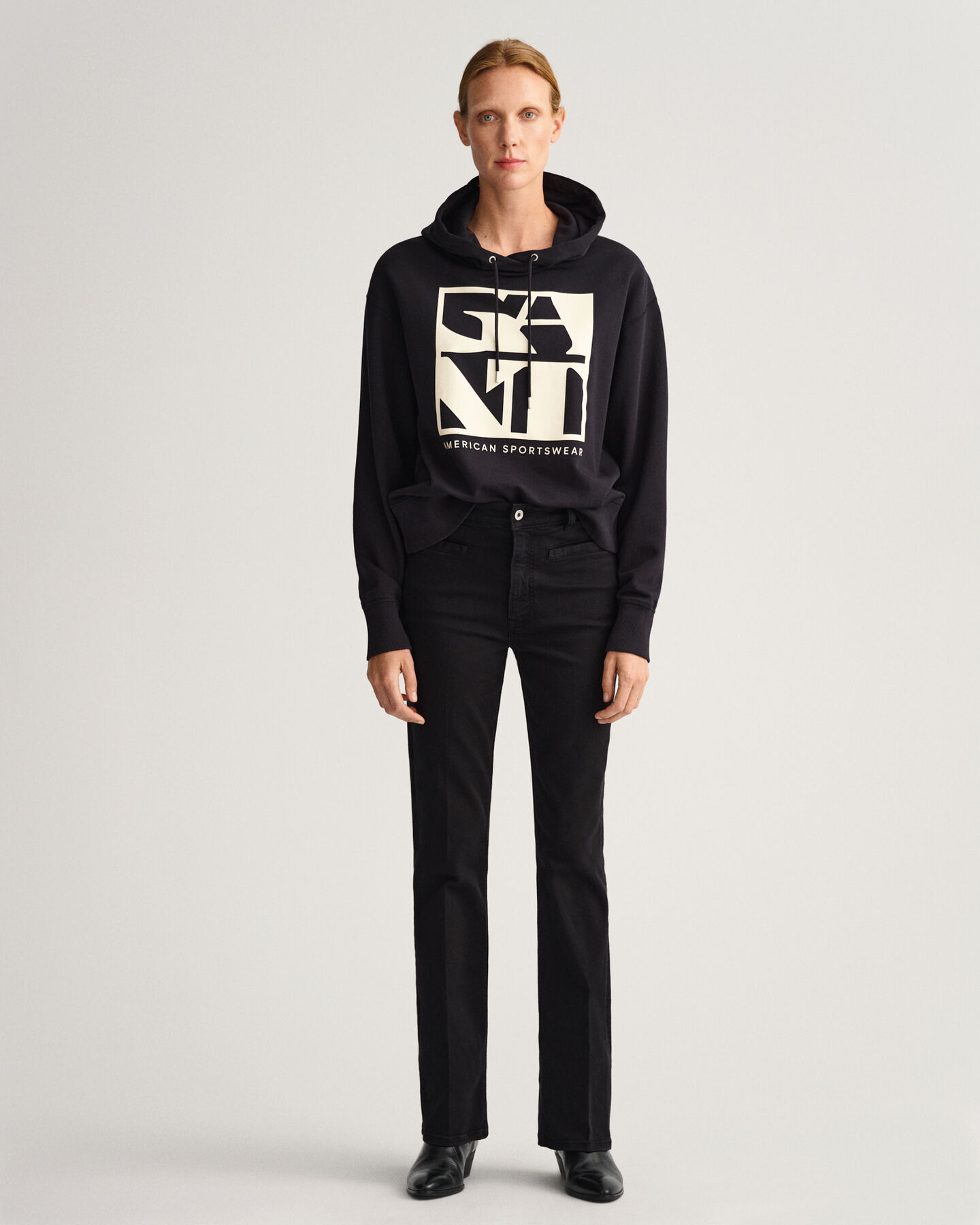 Color Jeans mit ausgestelltem Bein