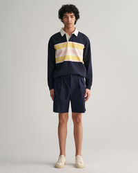 Twill-Chinoshorts mit Bundfalten