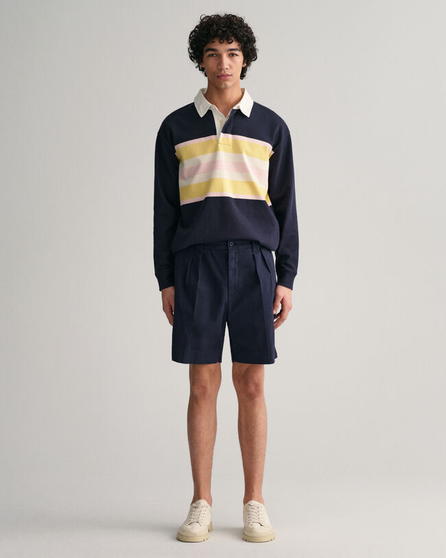 Twill-Chinoshorts mit Bundfalten