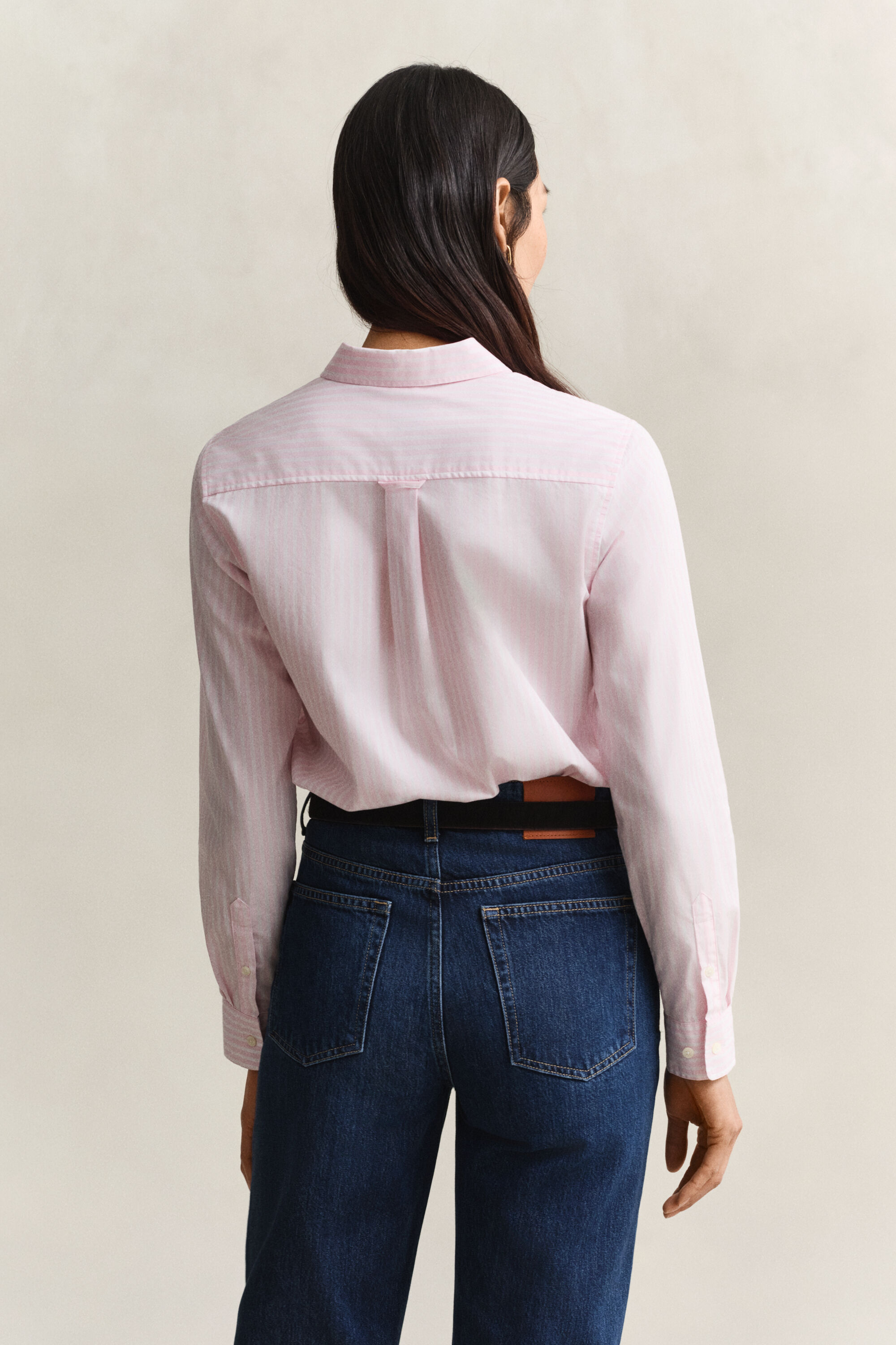 Regular Fit Classic Popeline-Bluse mit Streifen