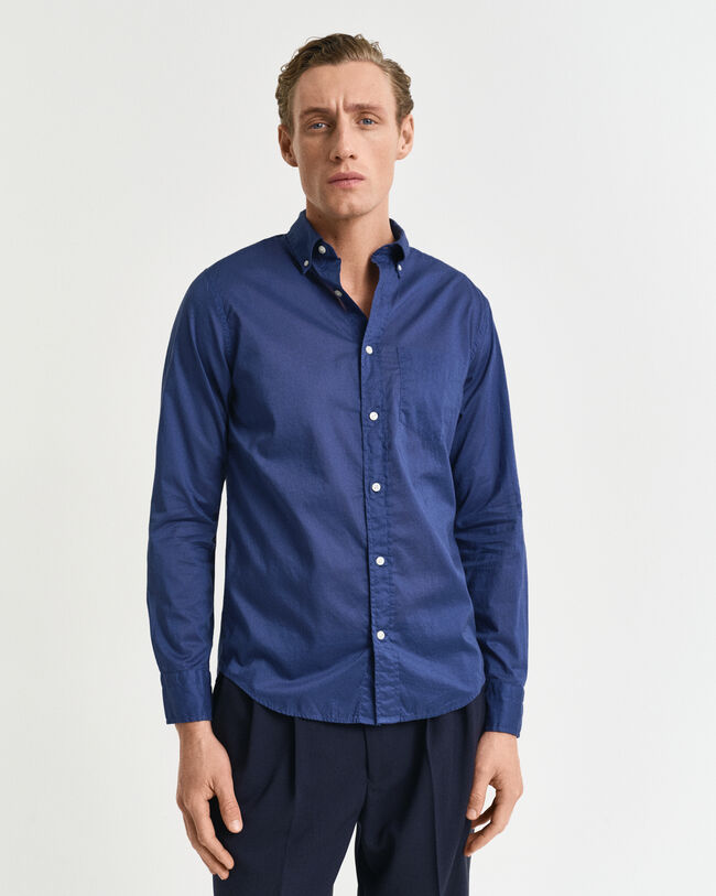 Regular Fit Sunfaded Voile Hemd