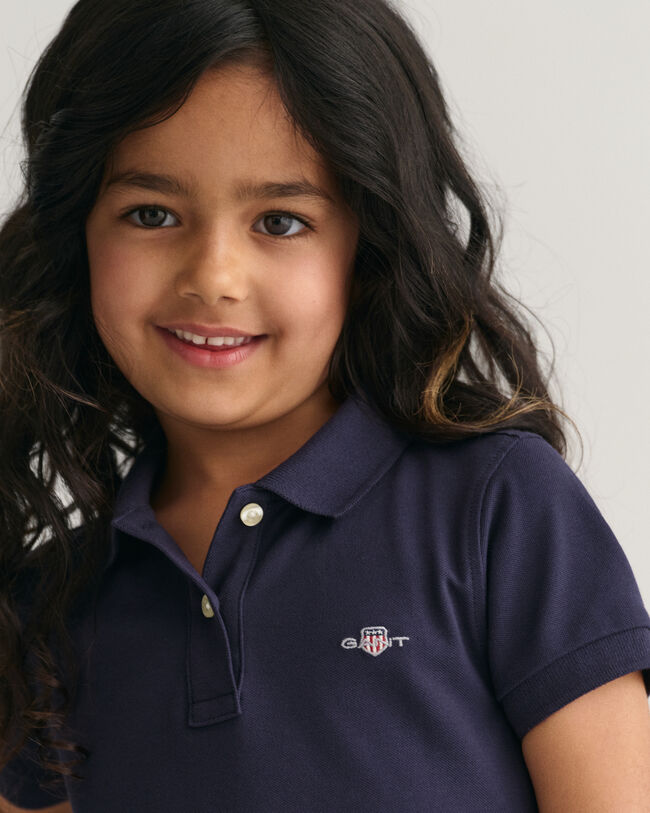 Girls Piqu&eacute; Flounce Kurzarmkleid