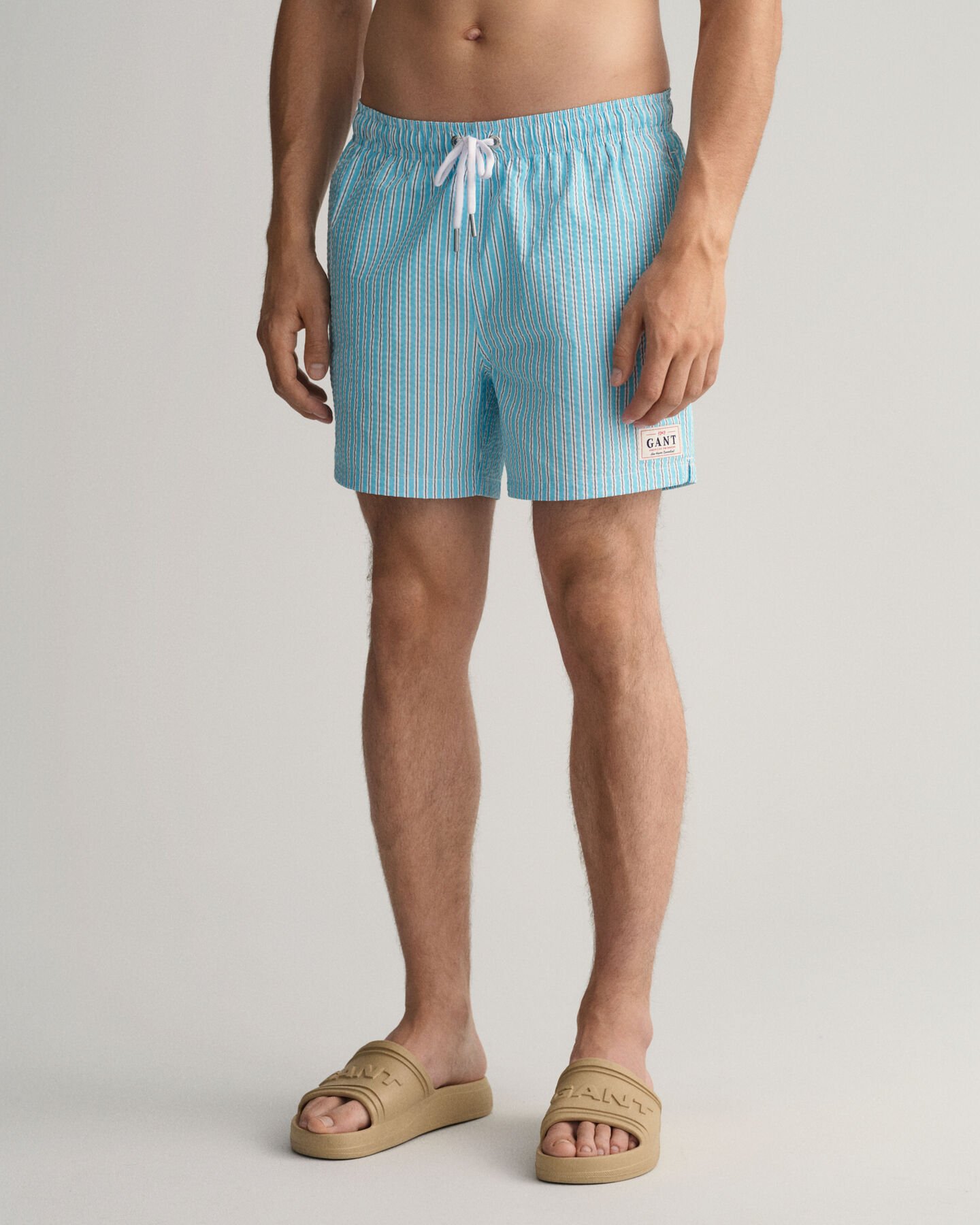 Classic Fit Seersucker Badeshorts