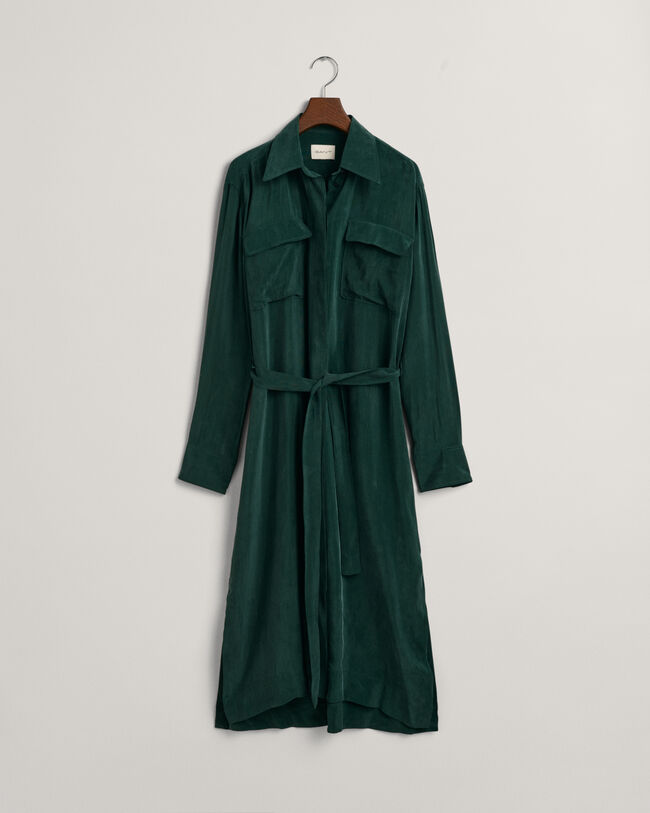 Relaxed Fit Utility Hemdblusenkleid