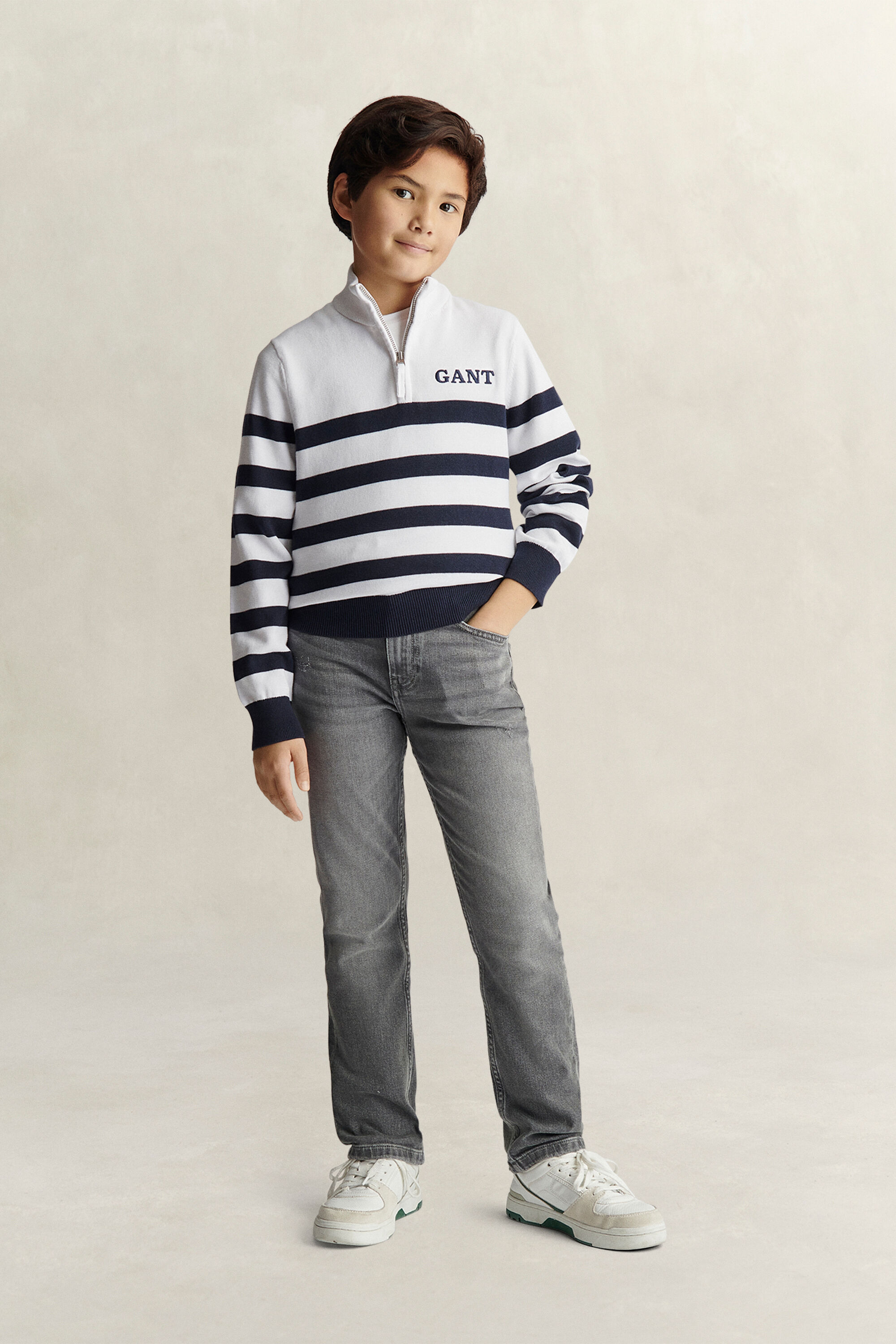 Teen Boys Breton Striped Sweater