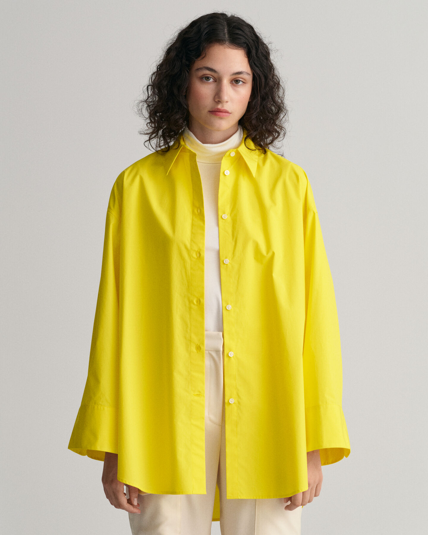 Oversized Fit Bluse mit breiten Manschetten