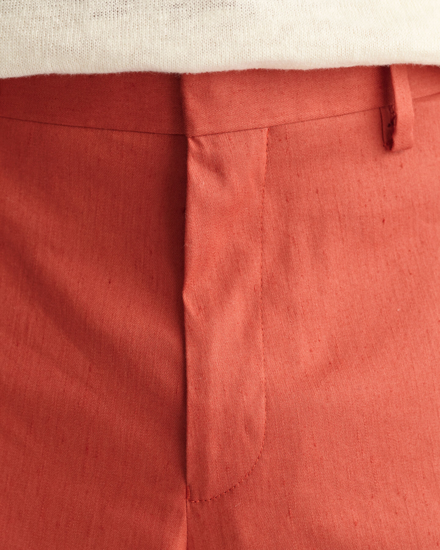 Slim Fit Baumwoll Leinen Anzughose