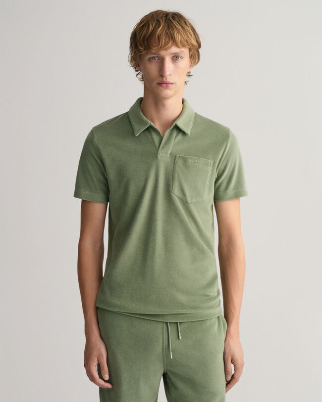 Terry Cloth Piqu&eacute; Poloshirt