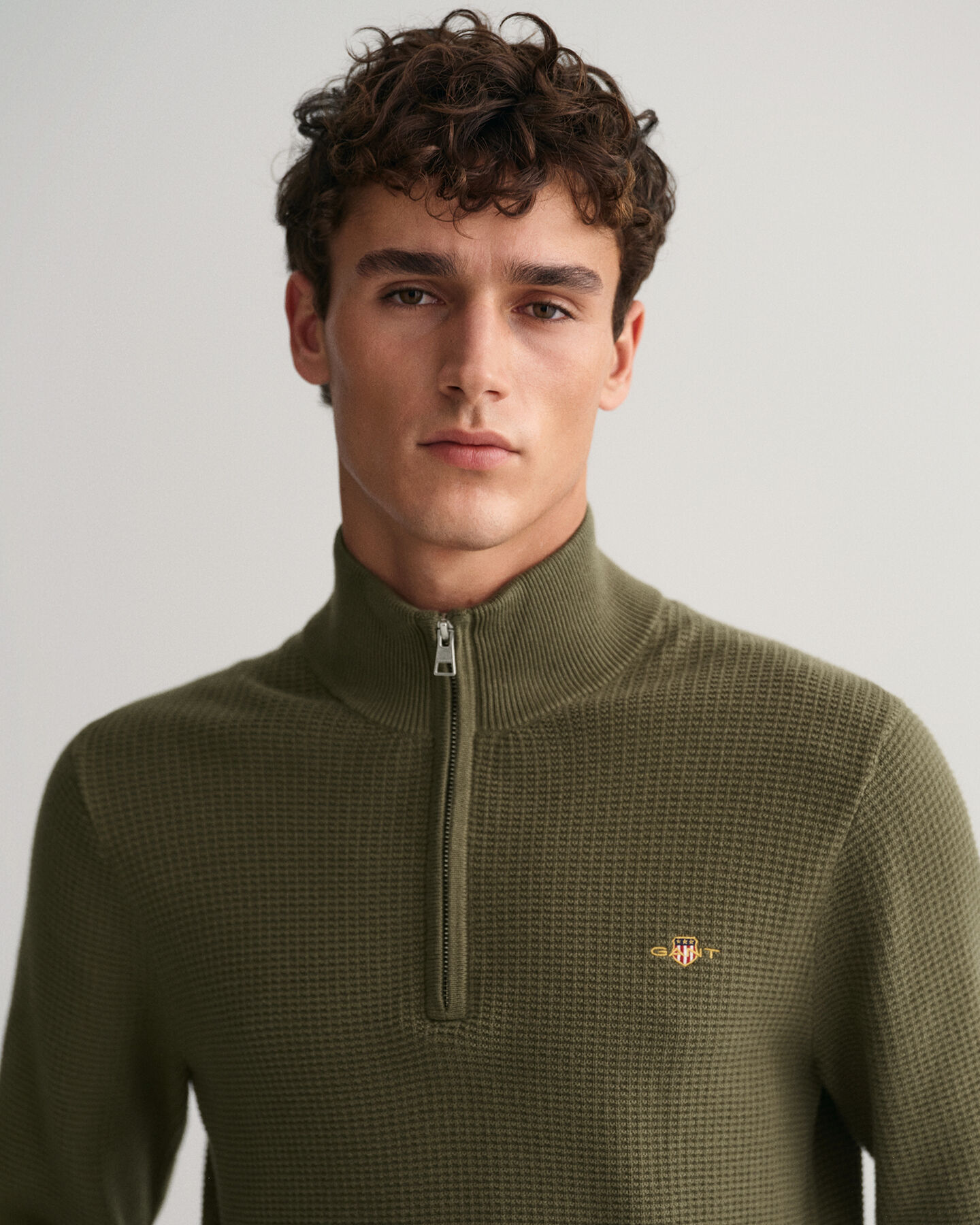 Textured Baumwoll Troyer